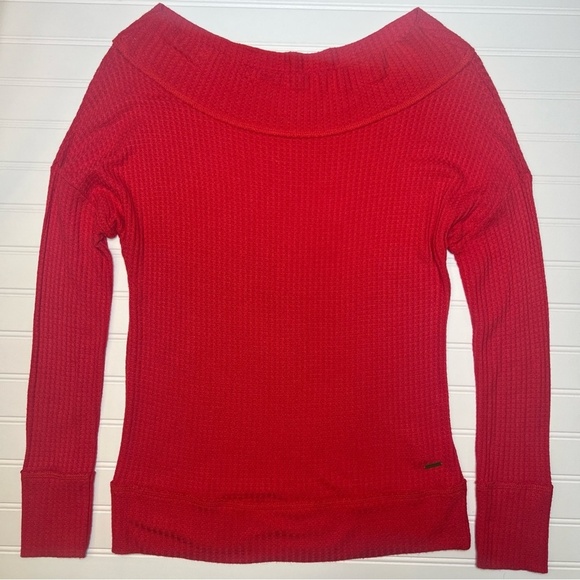 Lucky Brand Strawberry Waffle Weave Top Size‎ M - Picture 1 of 10